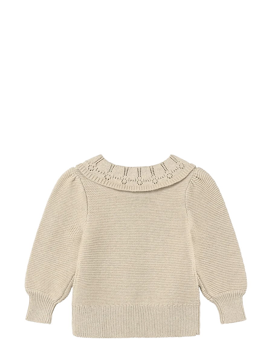 Fliink - JULIE LS KNIT BLOUSE - trøjer - sandshell - 1