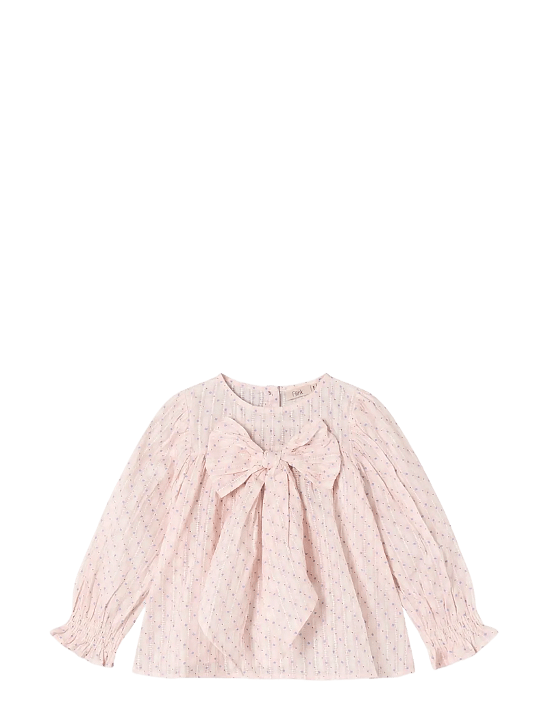 Fliink - ZORRO LS BOW BLOUSE - pluusid ja tuunikad - pink - 0