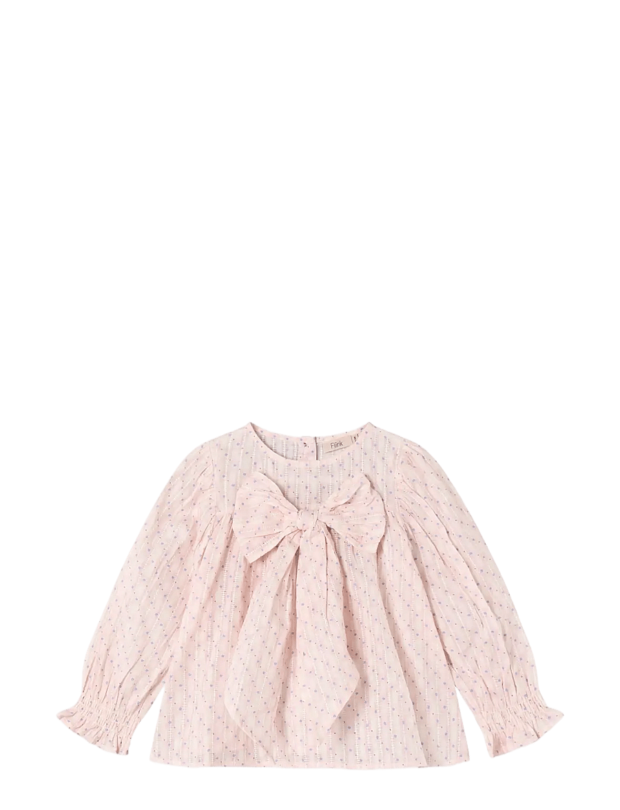 Fliink - ZORRO LS BOW BLOUSE - chemisiers & tuniques - pink - 0