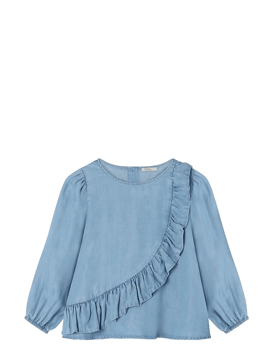 Fliink - HELENE LS BLOUSE - pluusid ja tuunikad - blue - 1