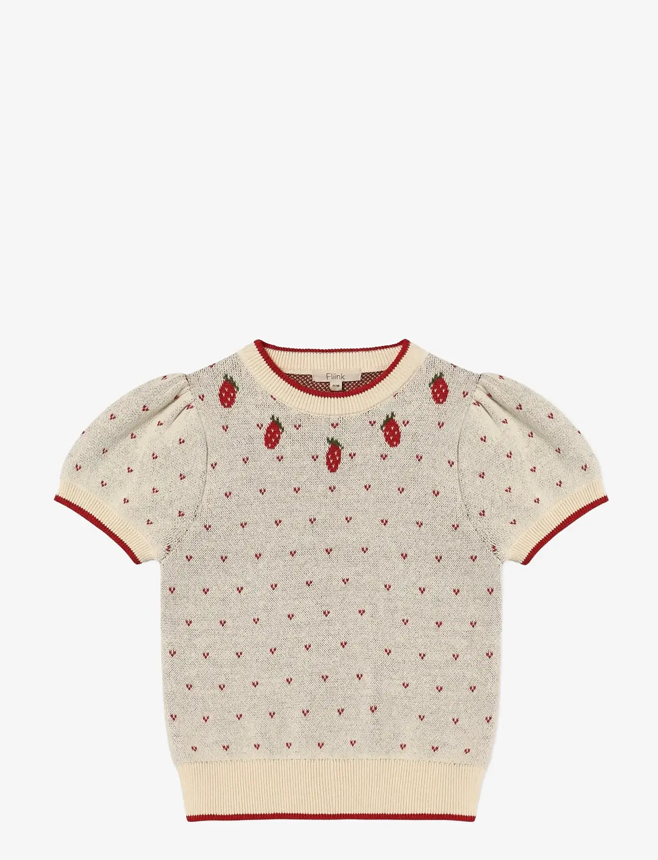 Fliink - BOLETTE SS BLOUSE - jumpers - cream - 1