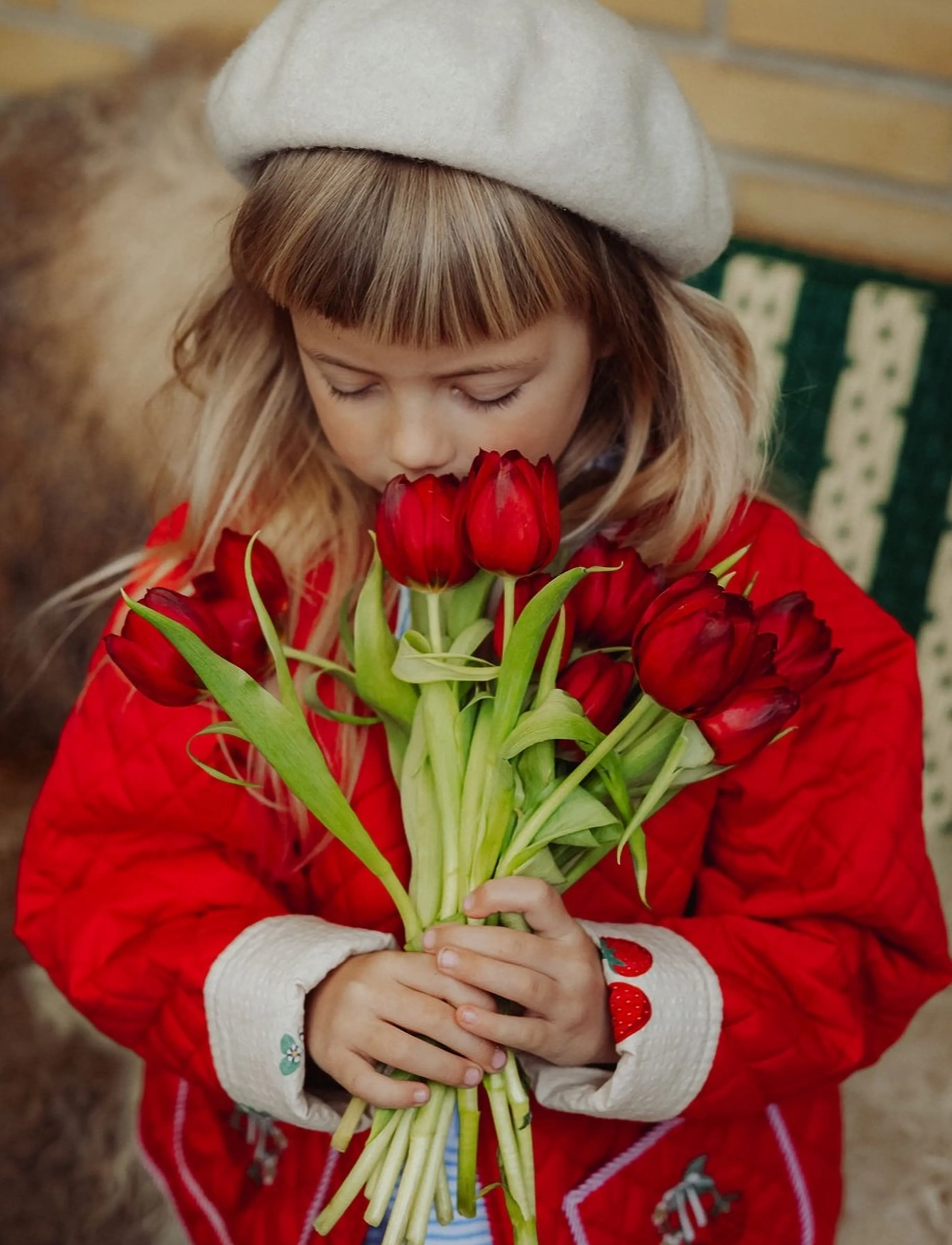 Fliink Kota Reversible Strawberry Jacket, 104, Red, Jakker & Frakker > Quiltede Jakker, Børn