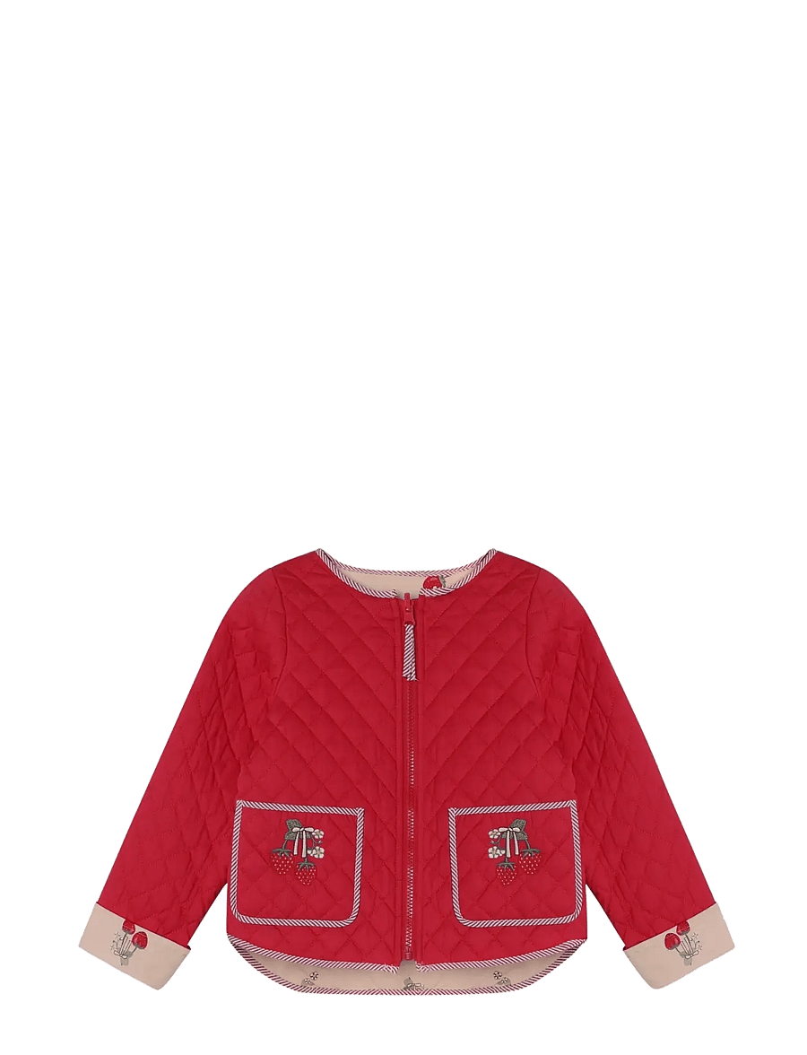 Fliink - KOTA REVERSIBLE STRAWBERRY JACKET - quiltede jakker - cream - 3