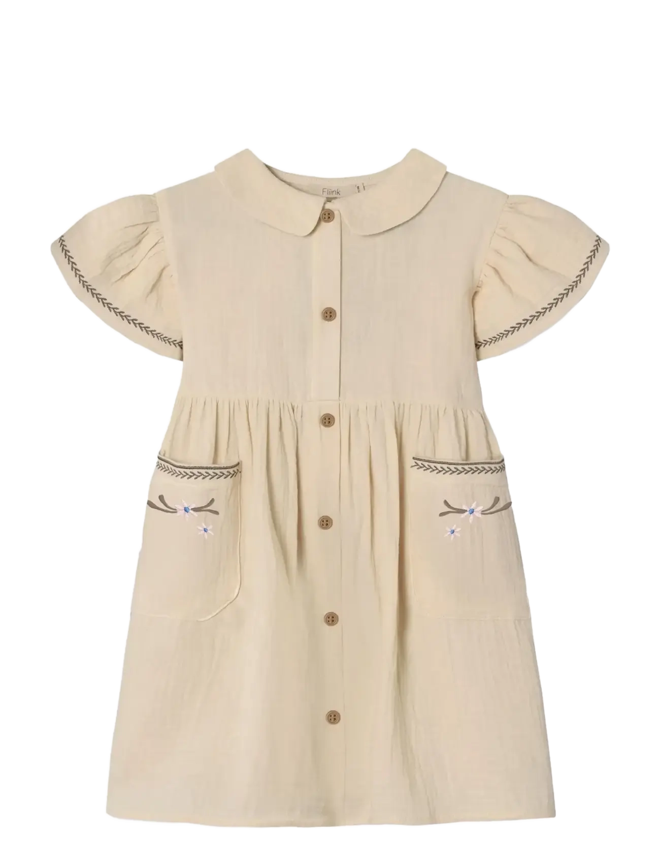 Fliink AMOUR FLOWER DRESS - Kortærmede hverdagskjoler - CREAM / cream