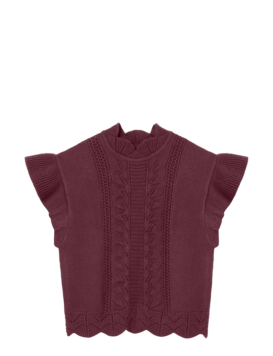 Fliink - ALILLY WIDE VEST - veste - burgendy - 0