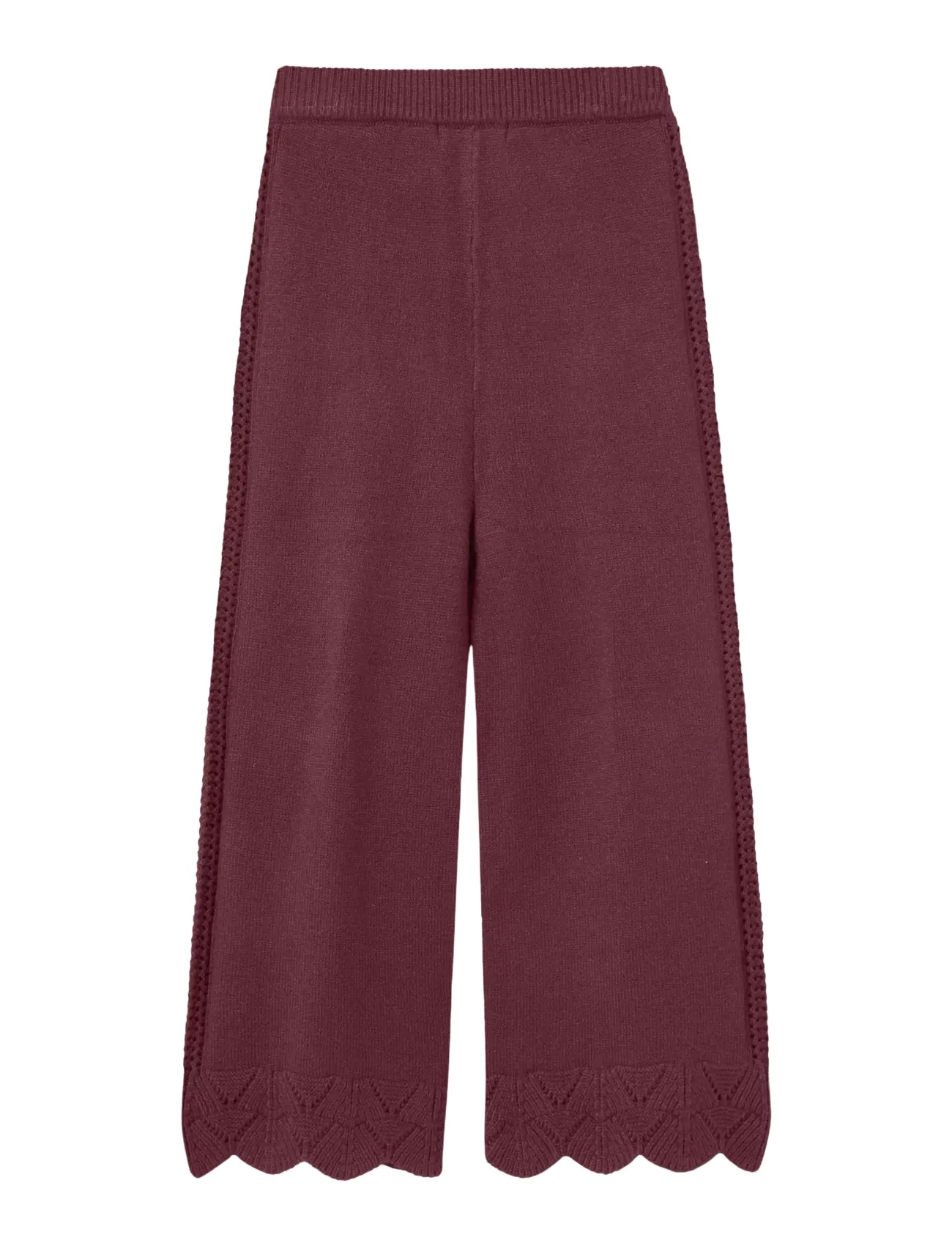 Fliink - ALILLY WIDE PANT - bukser - burgendy - 1