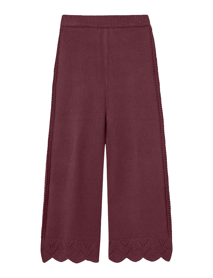 Fliink - ALILLY WIDE PANT - bukser - burgendy - 1