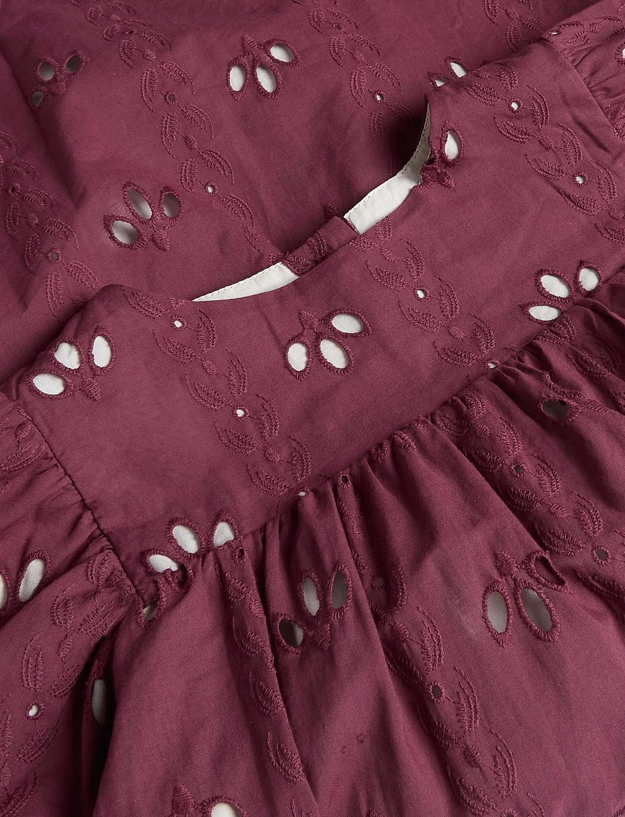 Fliink - CAMMA DRESS - langærmede babykjoler - burgendy - 2