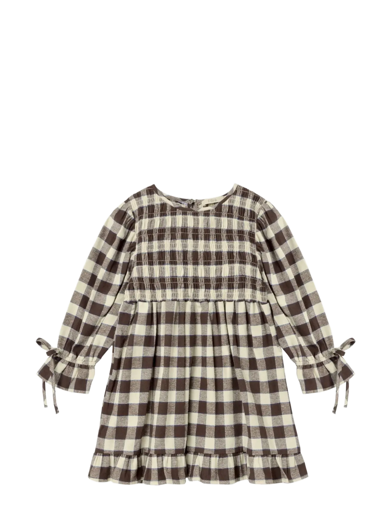 Fliink CODY LS DRESS - Tøj - INSIGNIA CHECK / brown