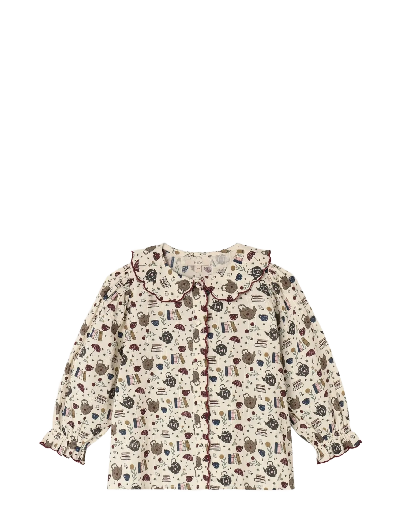 Fliink COSY LS BLOUSE - Beebiriided - SANDSHELL AOP / cream