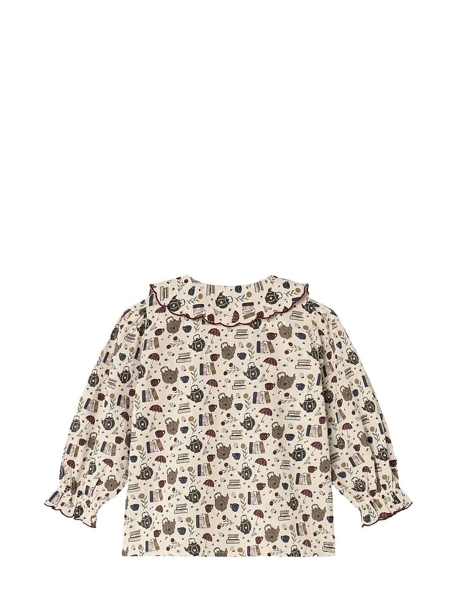 Fliink - COSY LS BLOUSE - bluser & tunikaer - sandshell aop - 2
