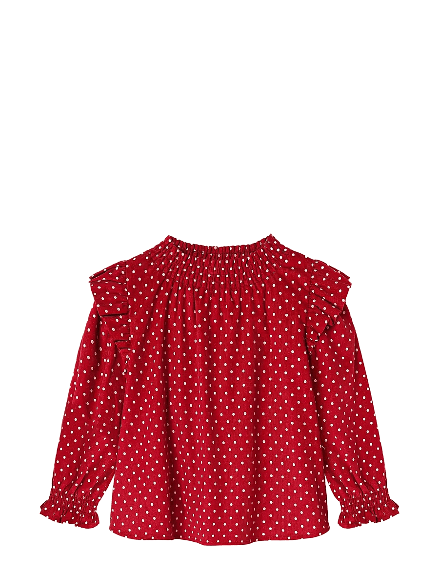 Fliink - DOLLY DOT BLOUSE - bluser & tunikaer - red bud dot - 1