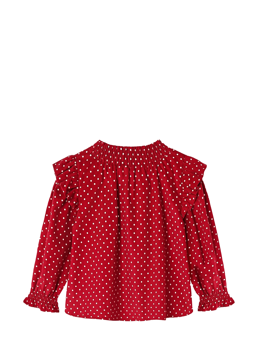 Fliink - DOLLY DOT BLOUSE - bluser & tunikaer - red bud dot - 2