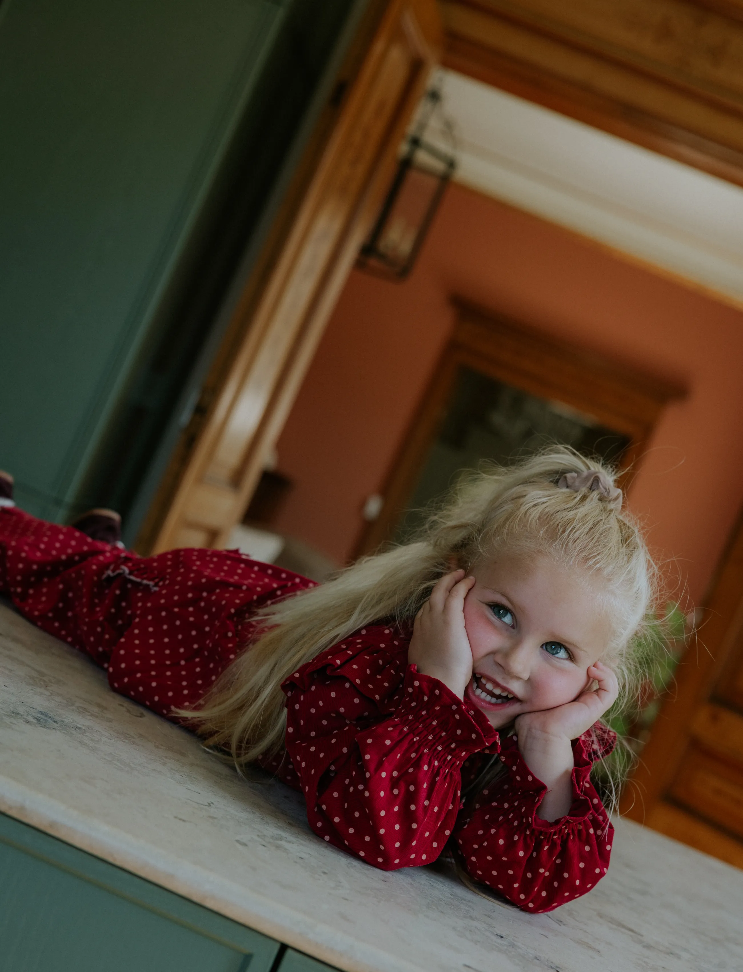 Fliink - DOLLY DOT BLOUSE - red bud dot - 3