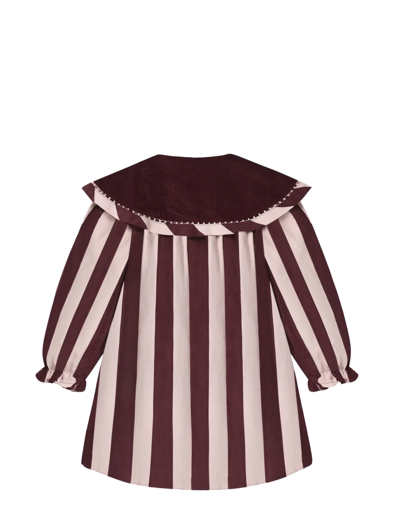 Fliink - DOLLY STRIPE COLLAR DRESS - smoke rose/burgundy stripe - 2