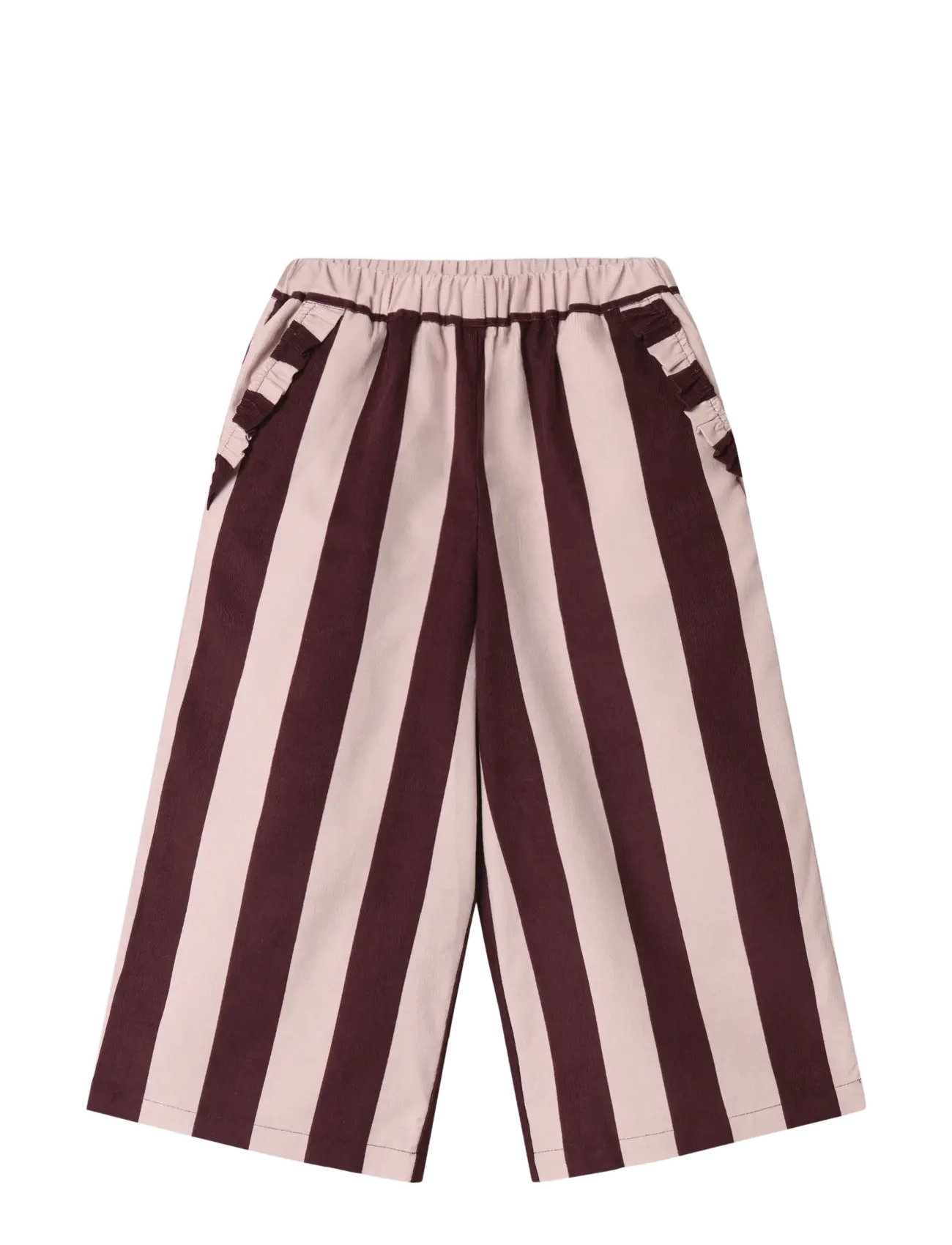 Fliink DOLLY STRIPE PANT - Uus - SMOKE ROSE/BURGUNDY STRIPE / pink/rose