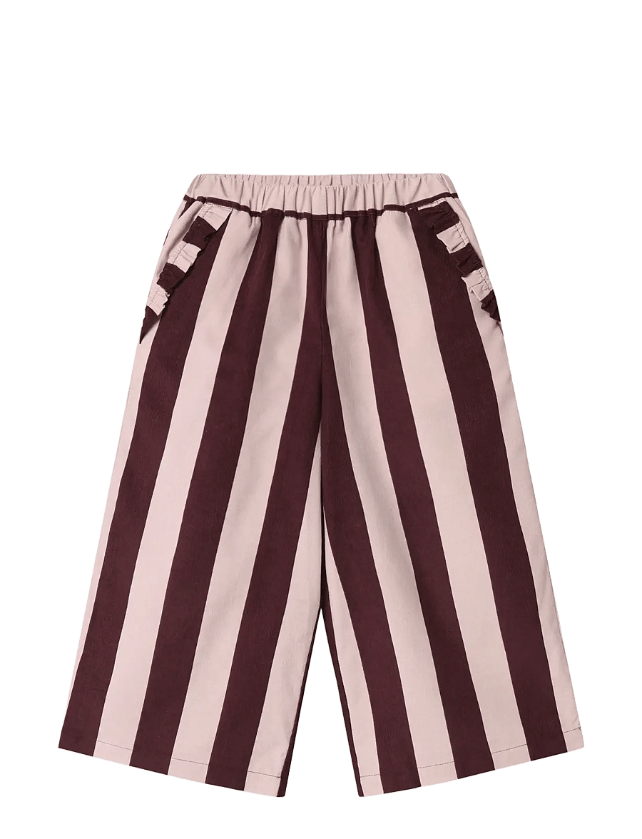Fliink - DOLLY STRIPE PANT - beebipüksid - smoke rose/burgundy stripe - 1