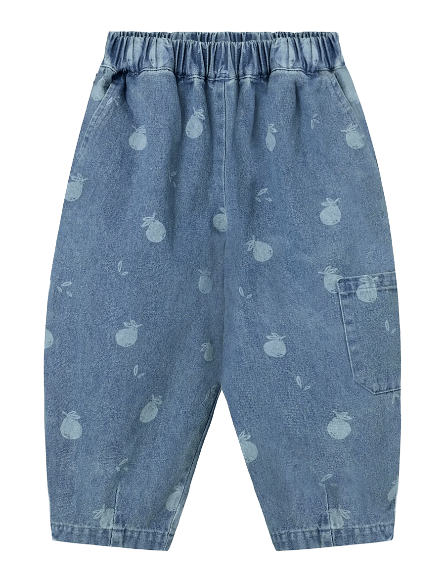 Fliink - DON DENIM DUNA CARGO PANT - cargobukser - medium blue aop - 1