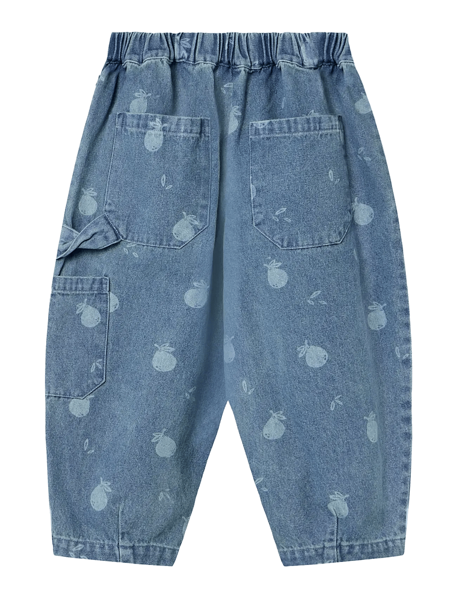Fliink - DON DENIM DUNA CARGO PANT - cargobukser - medium blue aop - 2