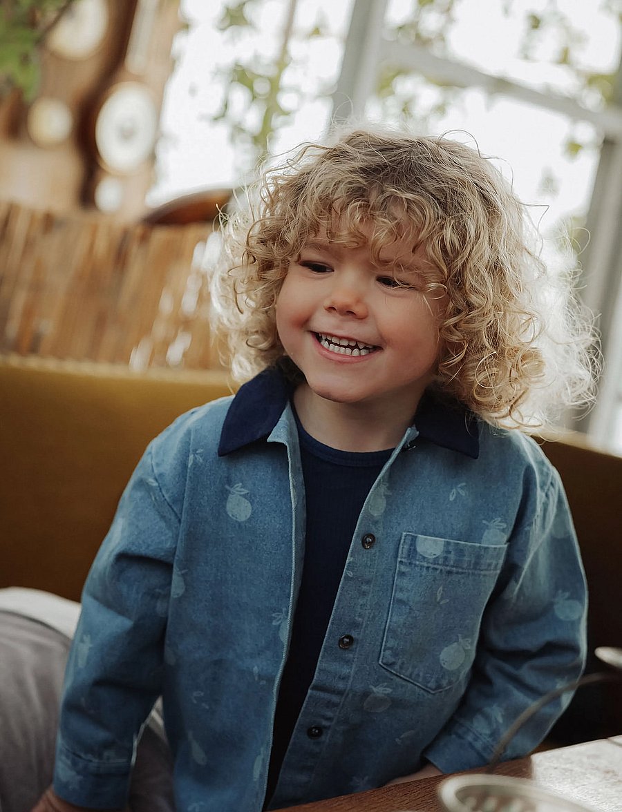 Fliink - DON DENIM SHIRT - langærmede skjorter - medium blue aop - 0