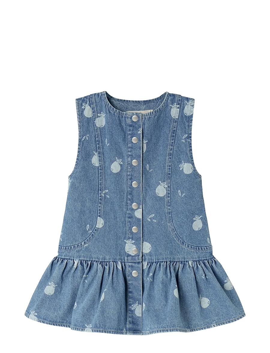 Fliink - DON DENIM SPENCER DRESS - Ærmeløse babykjoler - medium blue aop - 1