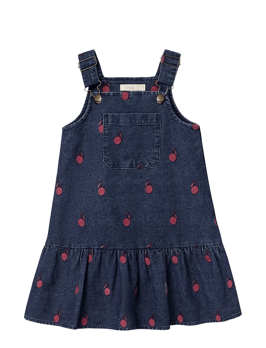 Fliink - DONNA EMBR. SPENCER DRESS - latzkleid - dark denim blue - 1
