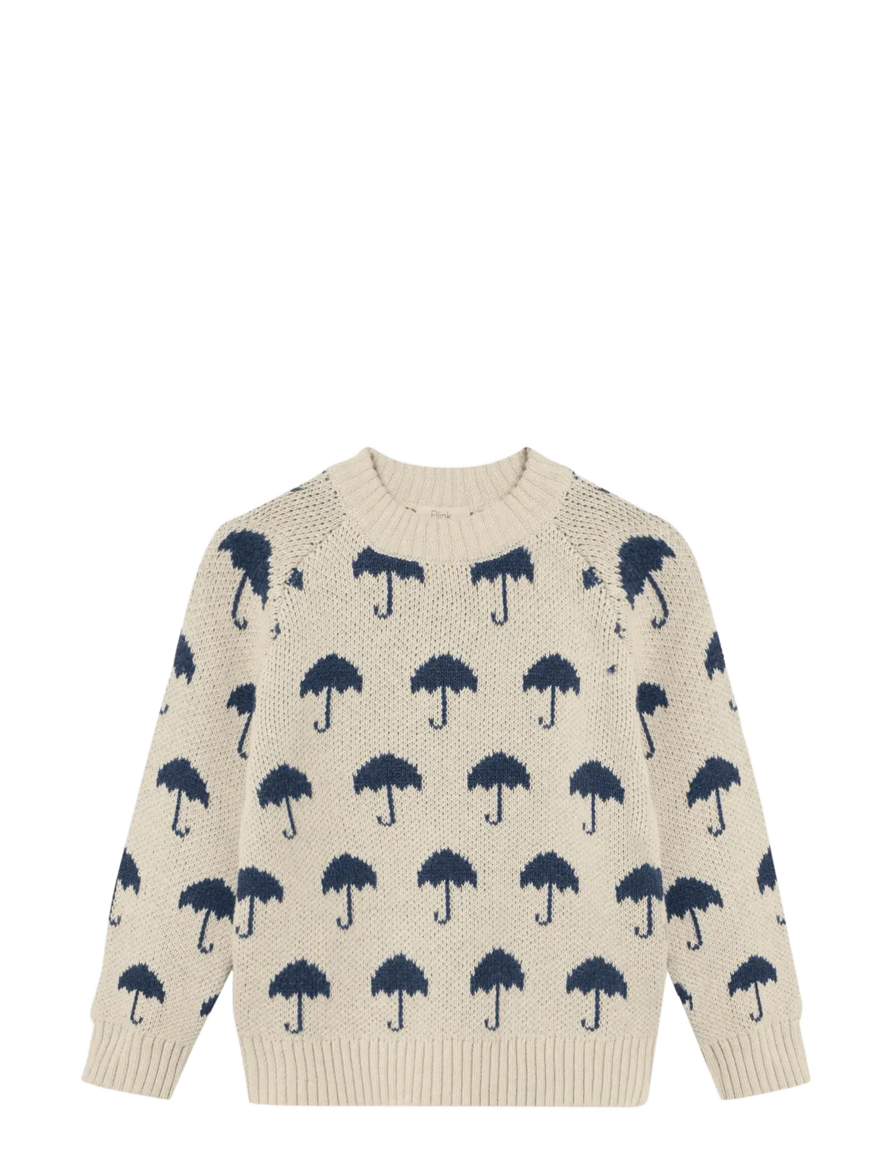 Fliink JANIE CASHMERE UMBRELLA PULLOVER - Uus - SANDSHELL / INSIGNIA BLUE / cream