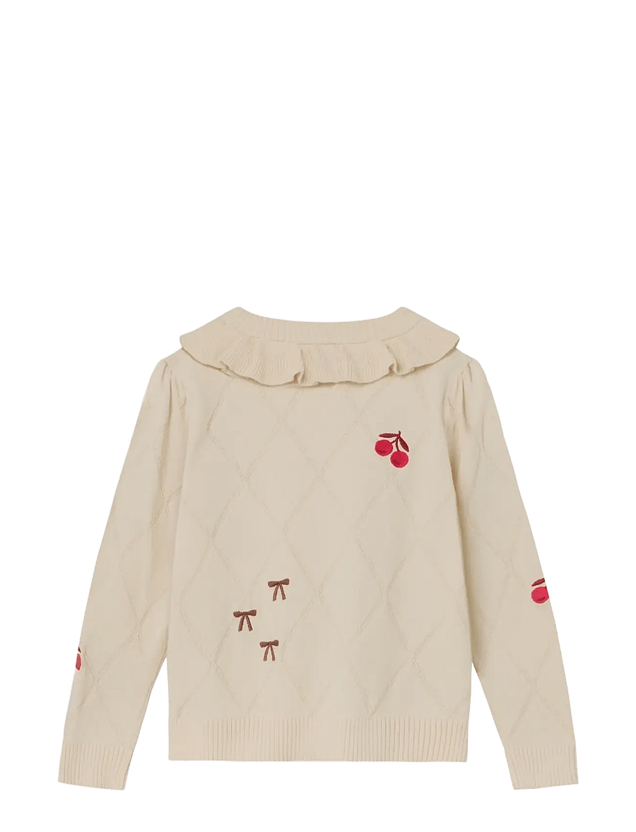 Fliink - NOVA EMBR. RUFFLE PULLOVER - trøjer - sandshell - 1