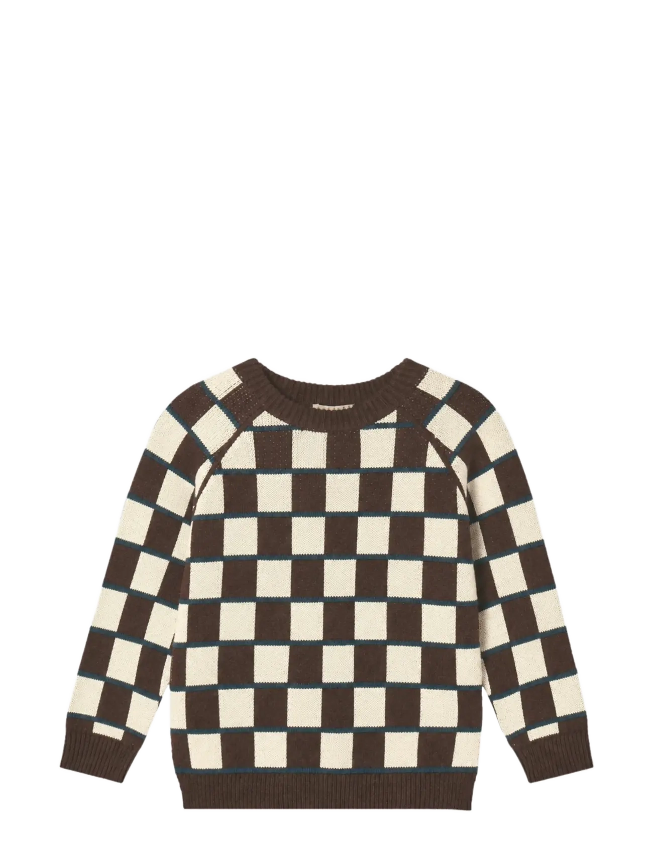 Fliink NOVA CHECK PULLOVER - Uus - SANDSHELL / COFFEE BEAN / brown