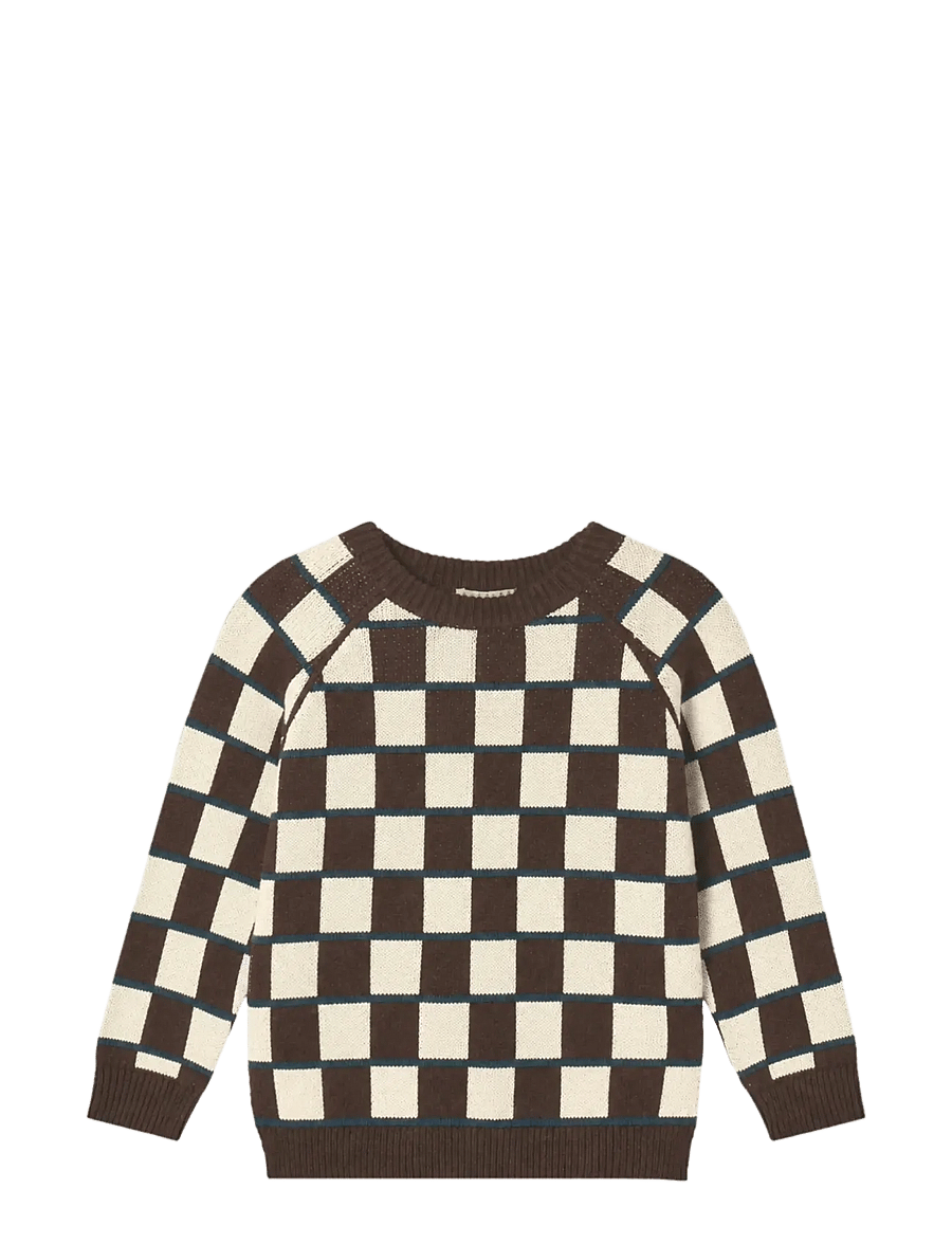 Fliink - NOVA CHECK PULLOVER - džemprid - sandshell / coffee bean - 1