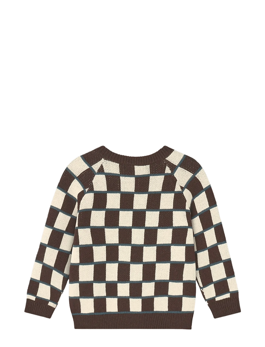 Fliink - NOVA CHECK PULLOVER - džemprid - sandshell / coffee bean - 2