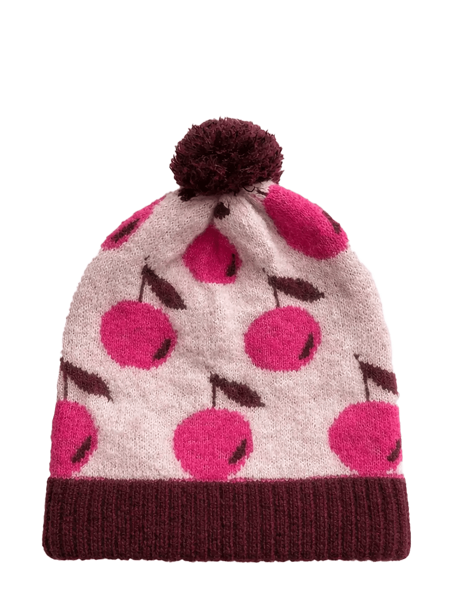 Fliink - STAR ALPACA BERRY BEANIE - smoke rose / red bud - 1