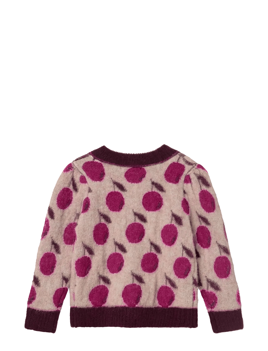 Fliink - STAR ALPACA BERRY CARDIGAN - smoke rose / red bud - 2