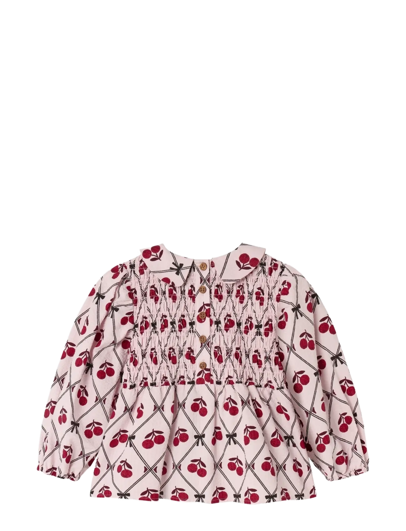 Fliink - WINTER GLITTER BERRY BLOUSE - rose smoke aop - 1
