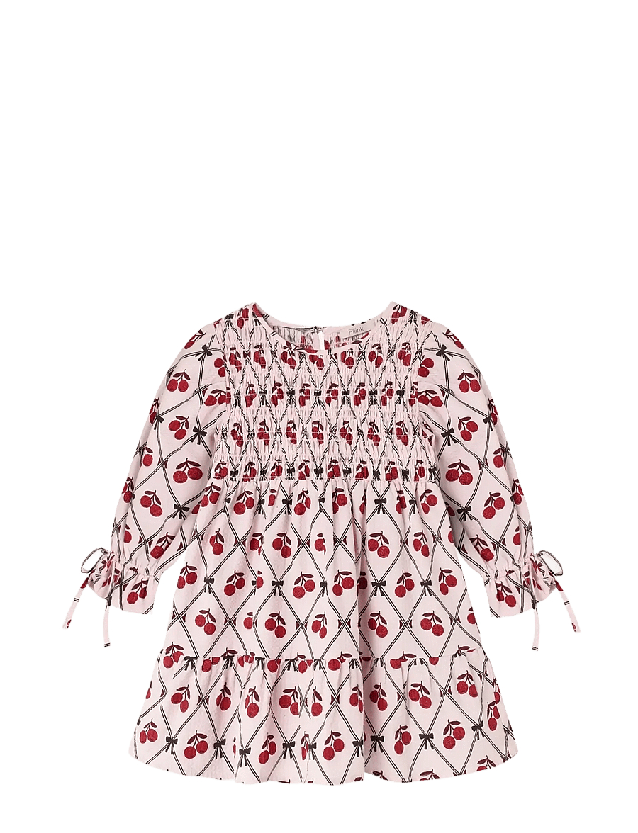Fliink - WINTER GLITTER BERRY DRESS - langärmelige freizeitkleider - rose smoke aop - 1