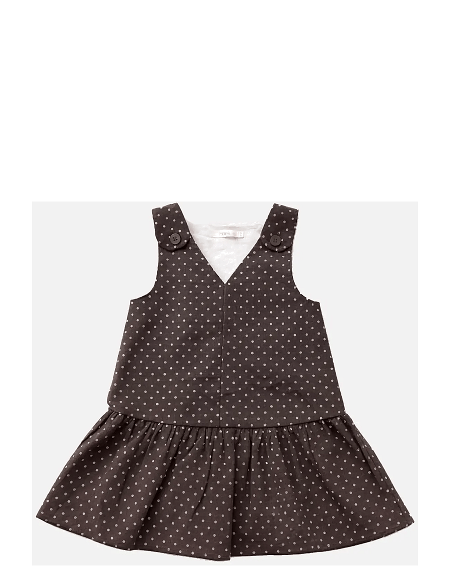 Fliink - DOLLY DOT SPENCER DRESS - overallkjoler - coffee bean dot - 0