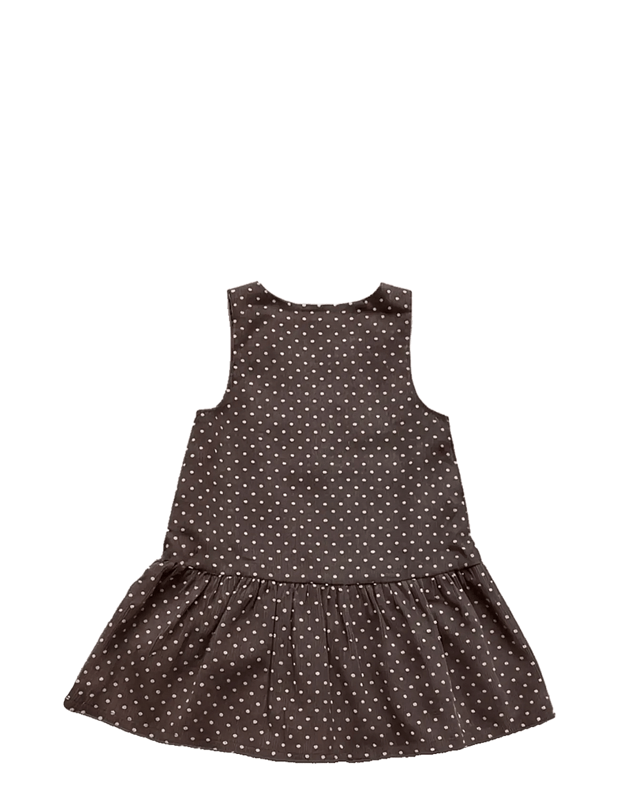 Fliink - DOLLY DOT SPENCER DRESS - overallkjoler - coffee bean dot - 1
