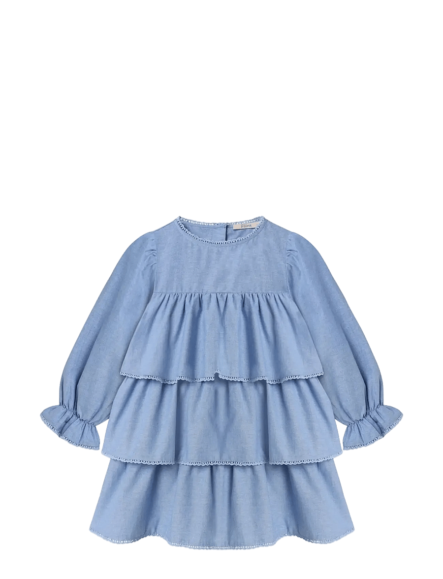 Fliink - CONNIE RUFFLE DRESS - langærmede babykjoler - marina - 0
