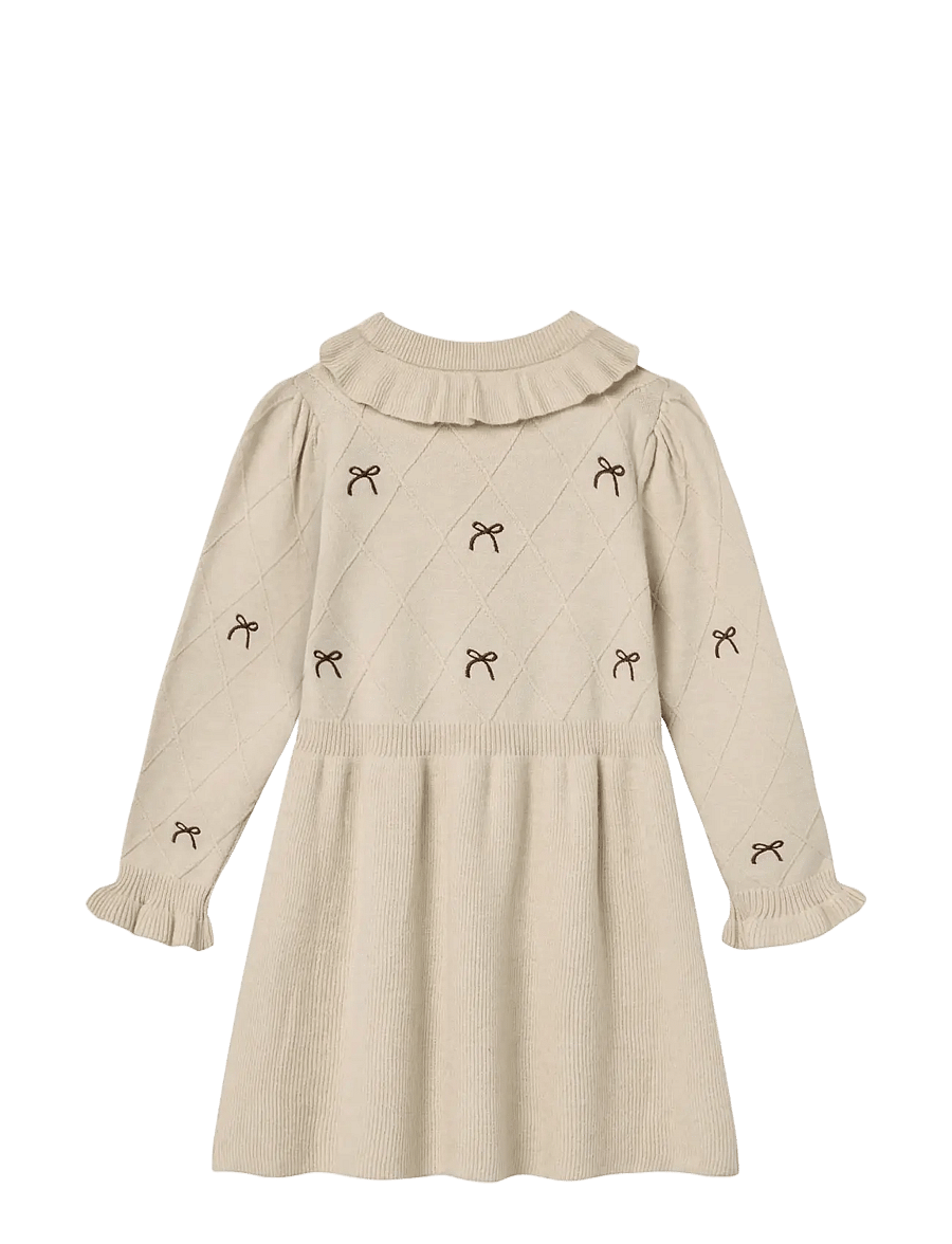 Fliink - ALON BOW DRESS - langærmede hverdagskjoler - sandshell - 1
