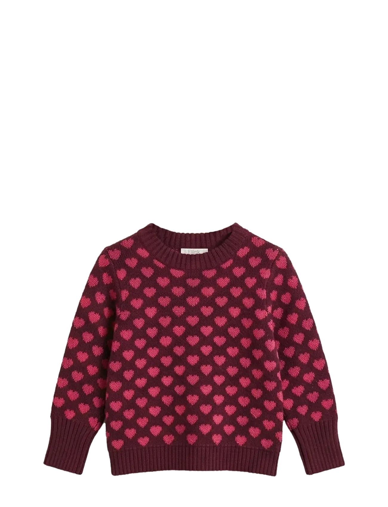 Fliink JANIE CASHMERE HEART PULLOVER - Beebiriided - BURGUNDY / RED BUD / burgundy
