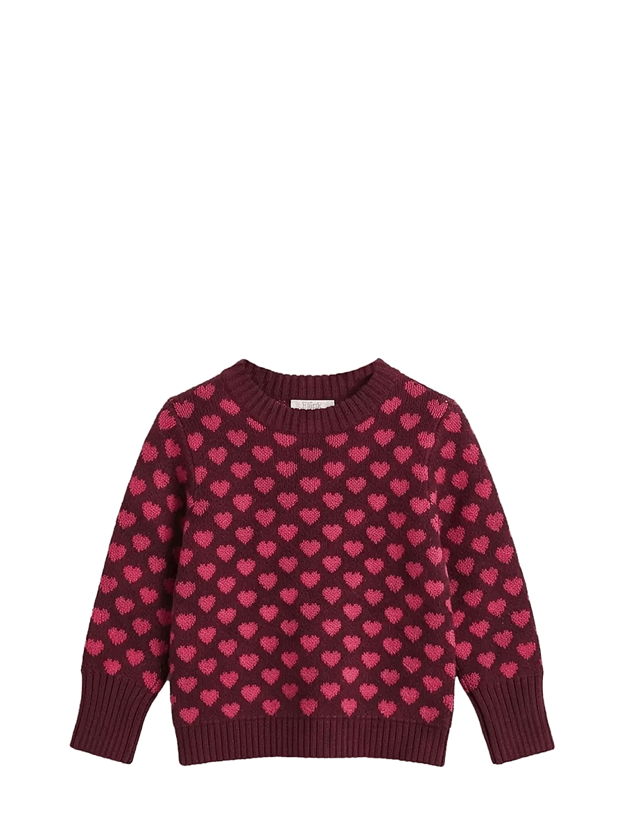 Fliink - JANIE CASHMERE HEART PULLOVER - trøjer - burgundy / red bud - 1