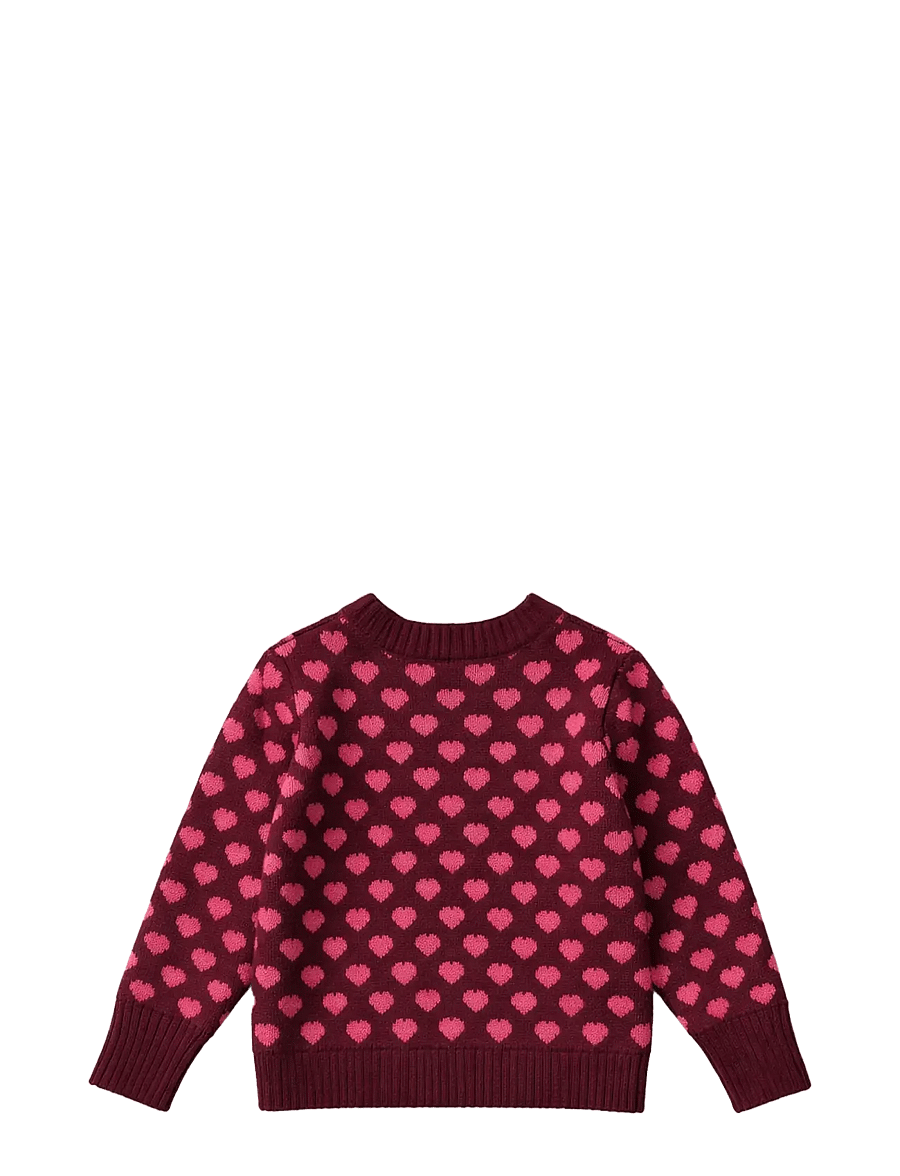 Fliink - JANIE CASHMERE HEART PULLOVER - trøjer - burgundy / red bud - 2