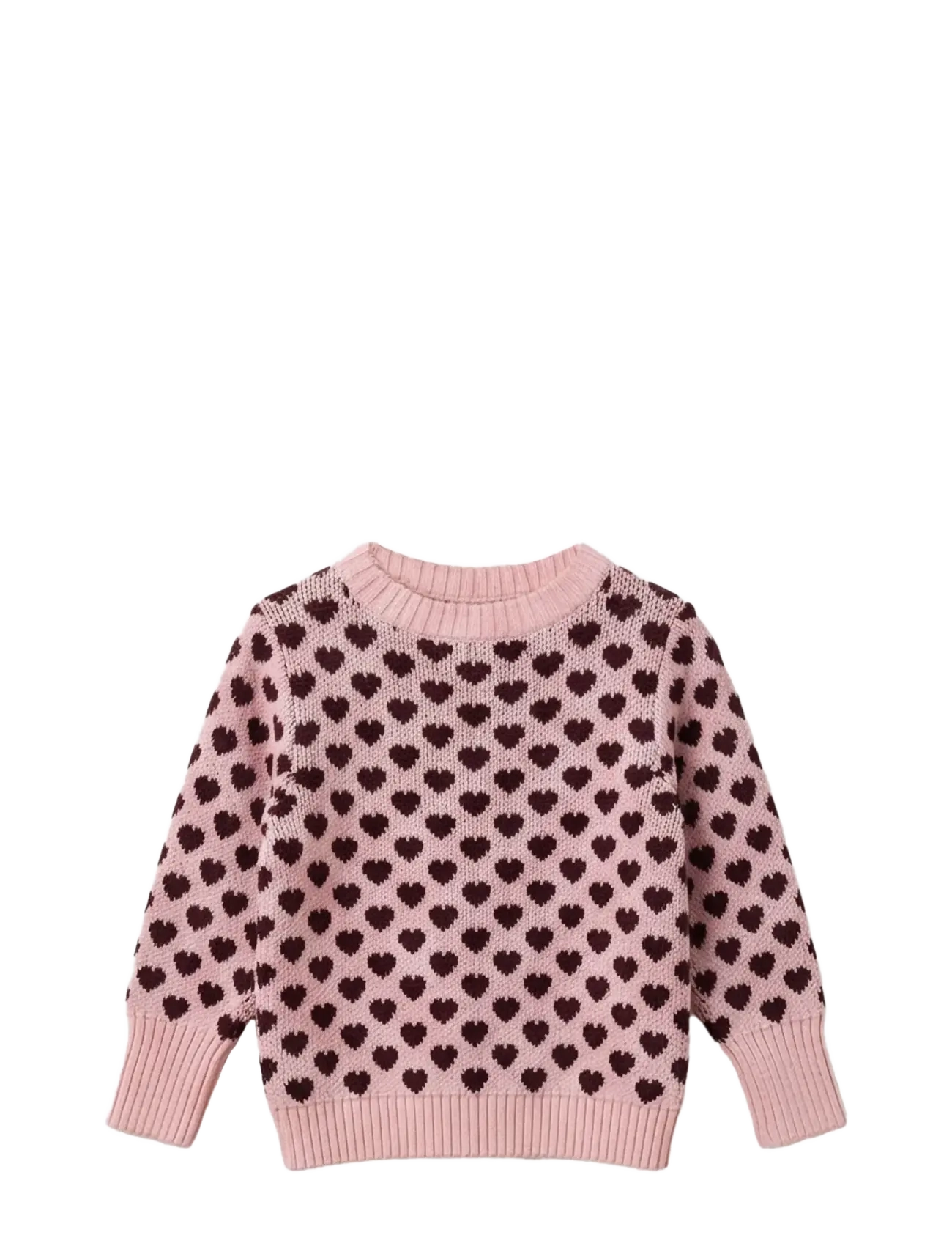 Fliink JANIE CASHMERE HEART PULLOVER - Vis alt - SMOKE ROSE / BURGENDY / pink/rose