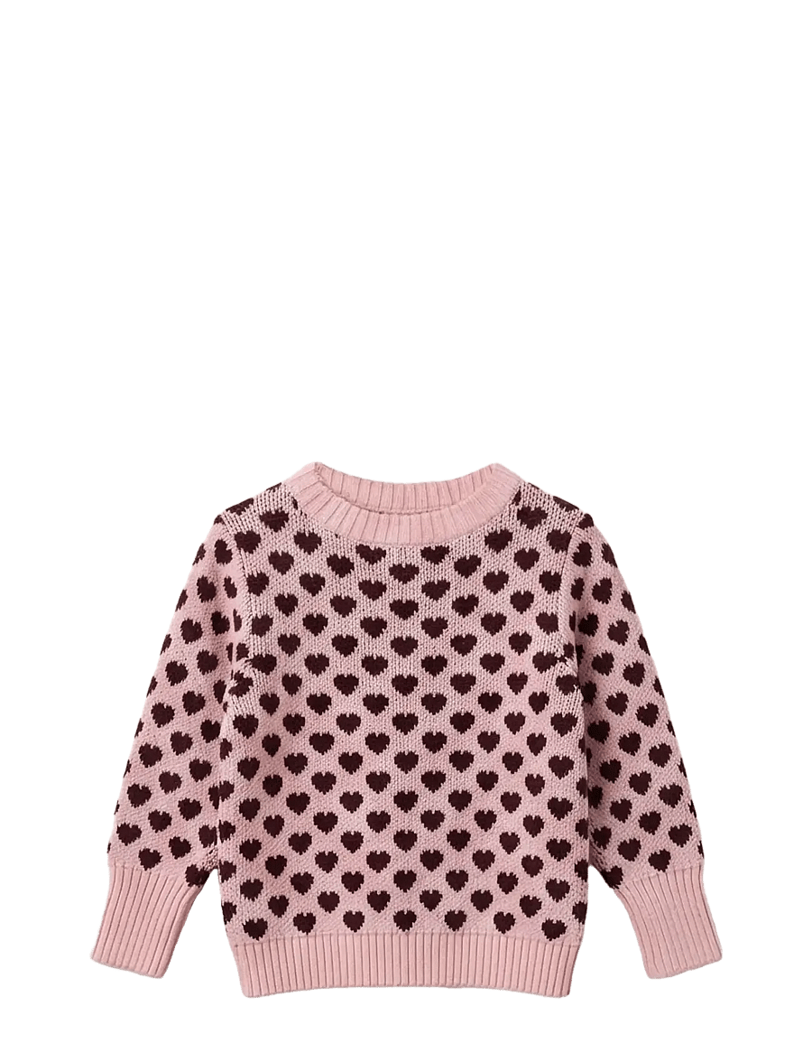 Fliink - JANIE CASHMERE HEART PULLOVER - trøjer - smoke rose / burgendy - 1