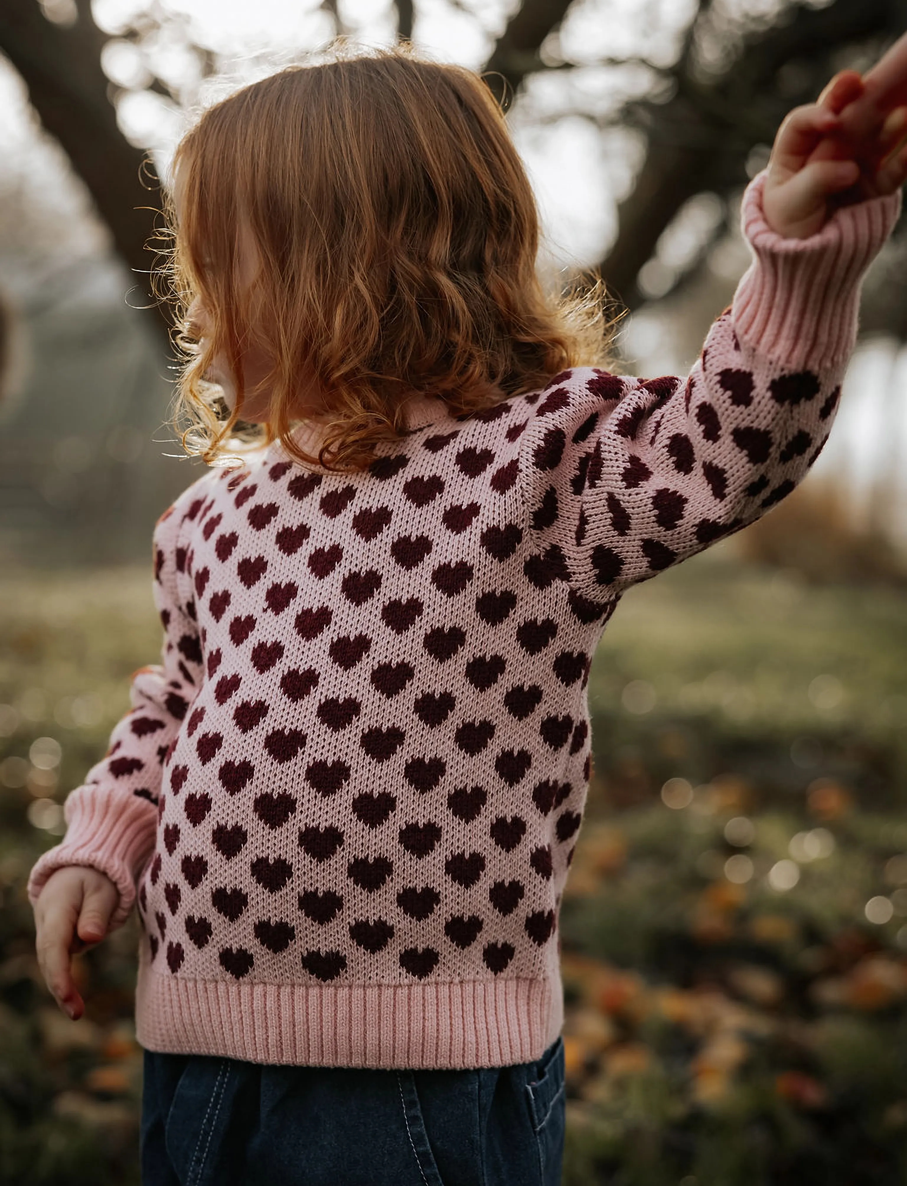 Fliink - JANIE CASHMERE HEART PULLOVER - trøjer - smoke rose / burgendy - 0