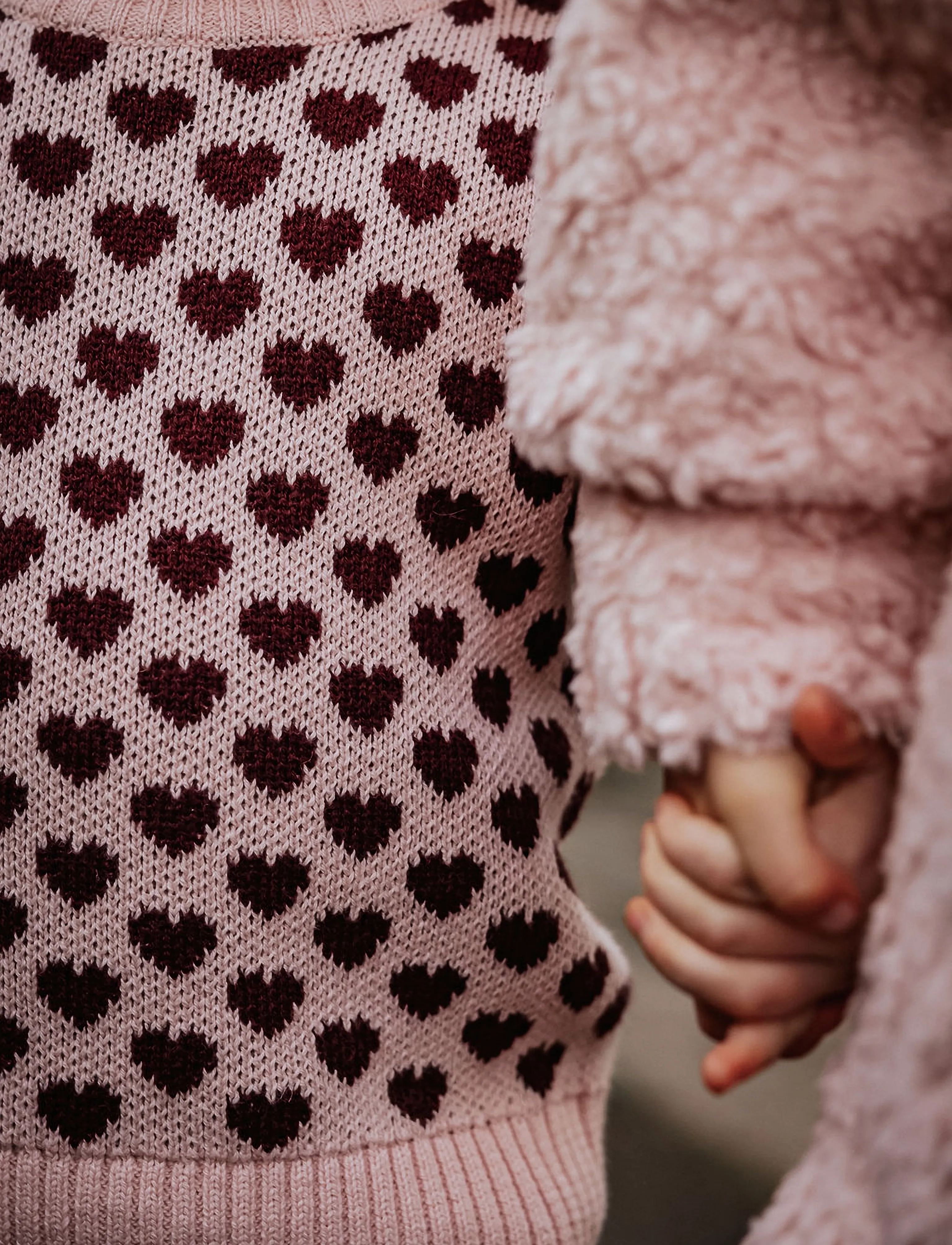 Fliink - JANIE CASHMERE HEART PULLOVER - trøjer - smoke rose / burgendy - 3