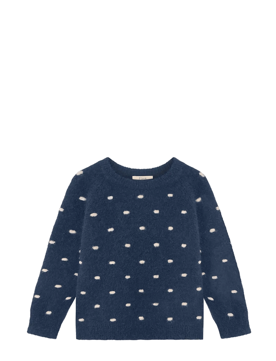 Fliink - STAR ALPACA POLKA PULLOVER - trøjer - insignia blue / sandshell - 1