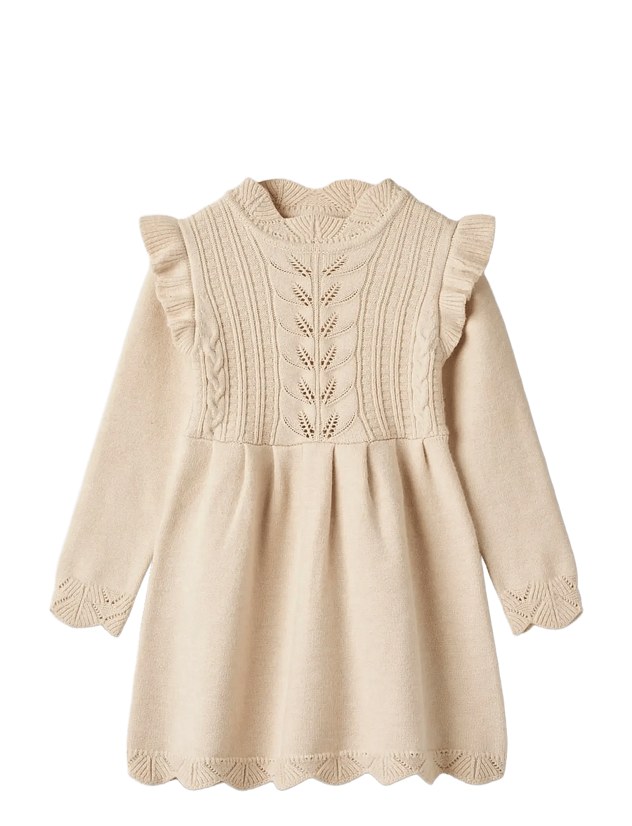 Fliink - ALILLY DRESS - langärmelige freizeitkleider - sandshell - 0
