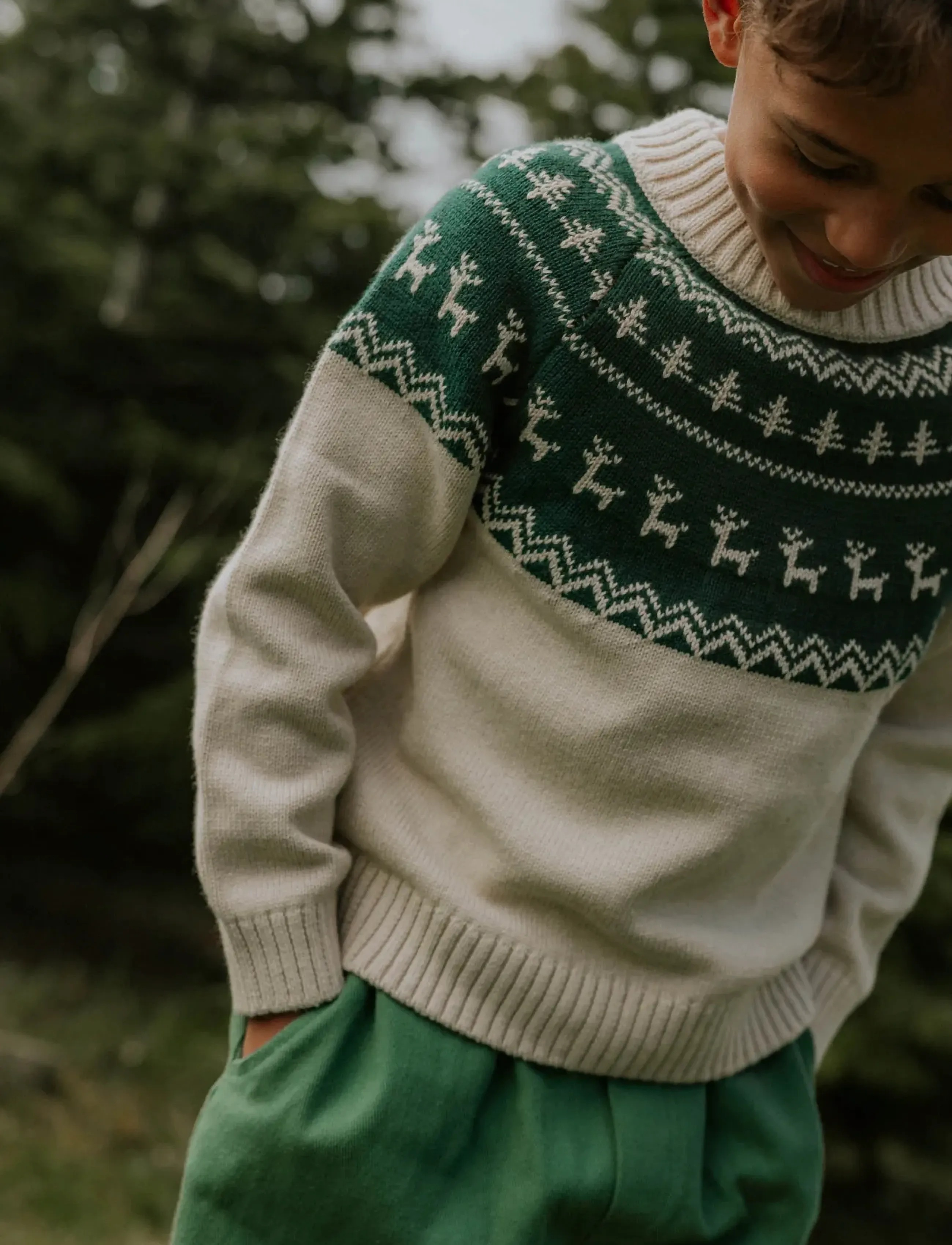 Fliink JANIE NORDIC PULLOVER - Jumpers - SANDSHELL / multi