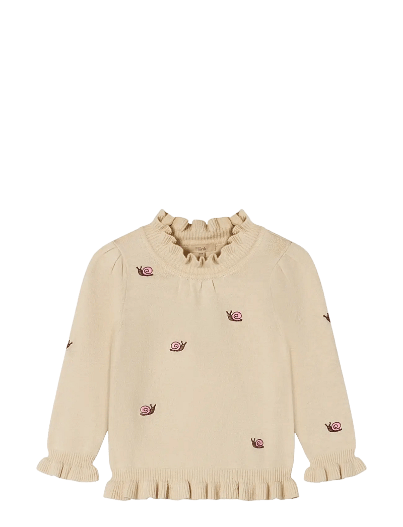 Fliink - ALON SNAIL BLOUSE - bluser & tunikaer - sandshell - 0